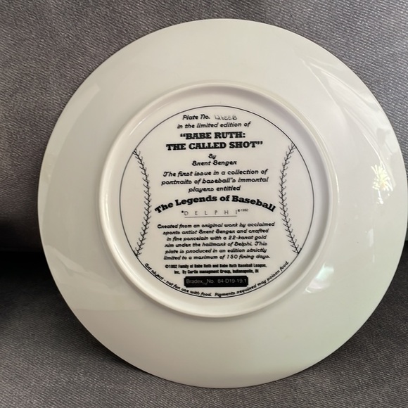 NWT. Vintage Babe Ruth “The Called Shot”. collectors plate. - Picture 2 of 6